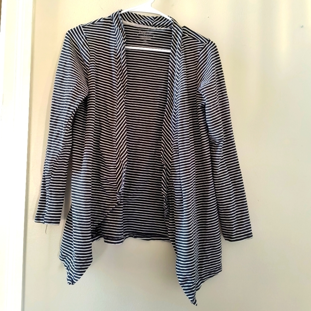 Women’s Cute Maternity Sweater Striped Black and White very Soft, and Comfy